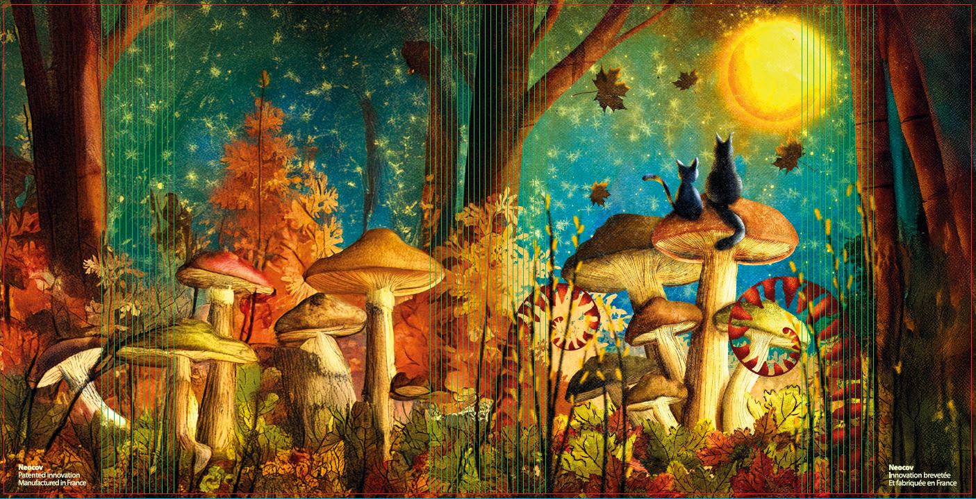 Protège-Livre Chats au clair de lune (avec aimants) en précommande